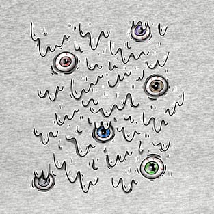 Goo & Spooky Eyes Funny Halloween Design T-Shirt